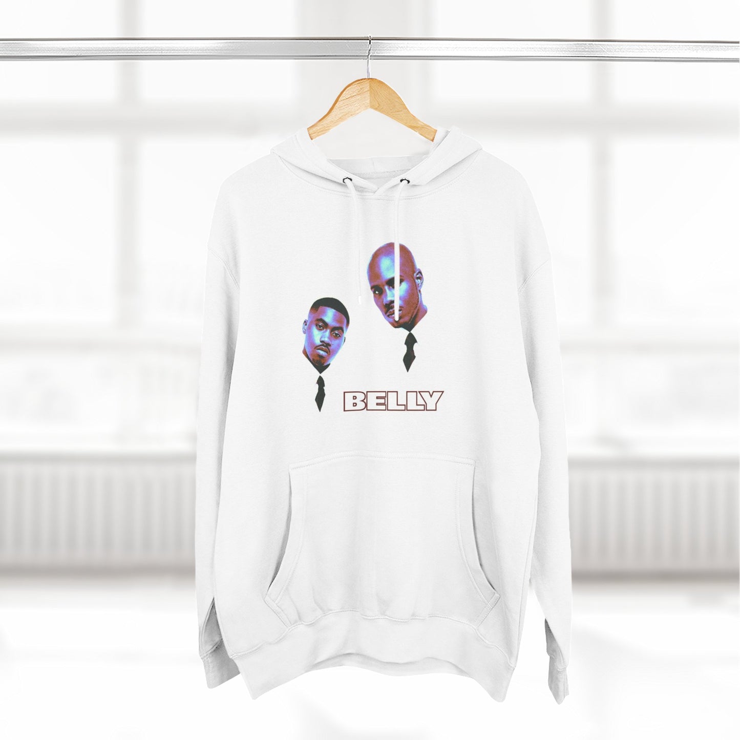 Belly Duo Portrait Hoodie – Retro Vaporwave Rap Artist Graphic Hoodie