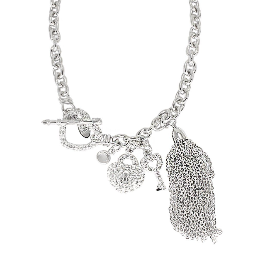 LGA Heart Tassle Necklace