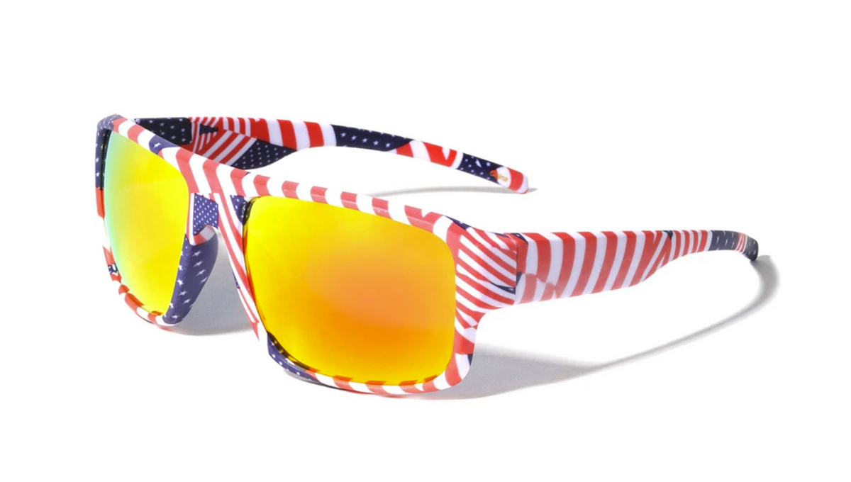 USA Flag Wrap Around Sunglasses