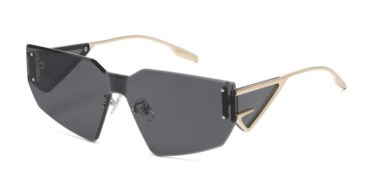 Giselle Women's Rimless Shield Sunglasses