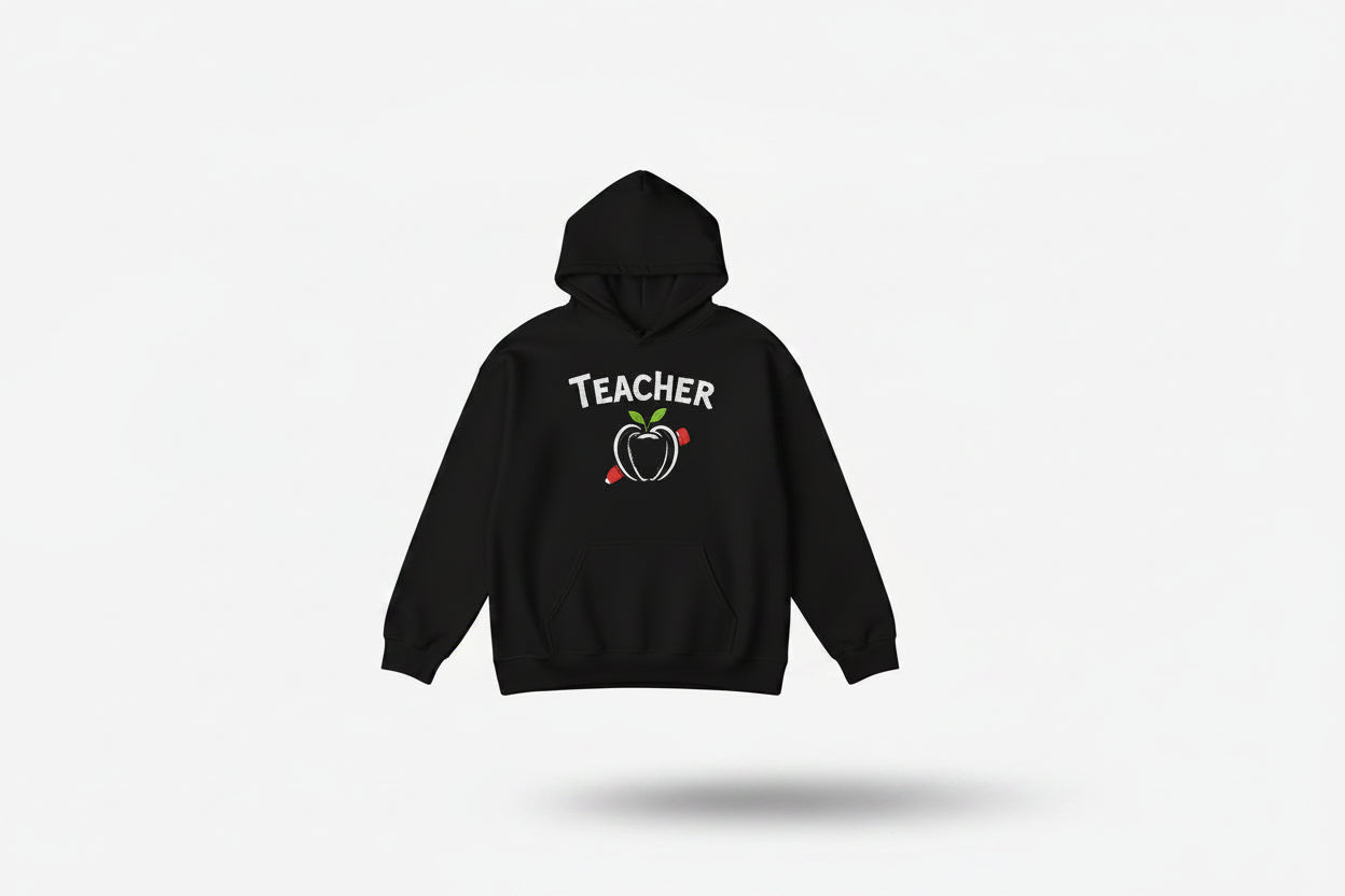 Teacher Hoodie — Classic "Teacher" Crew Pullover for Educators