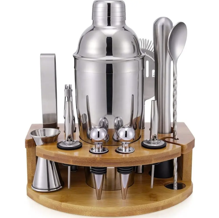 12-Piece Bartender Kit with Bamboo Stand