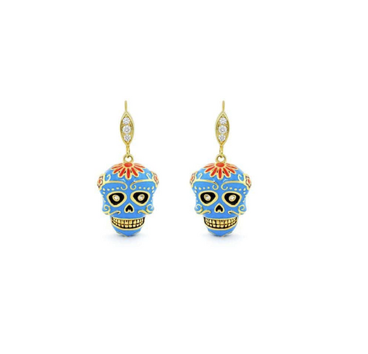 LGA EAU DIA DE LOS MUERTOS SKULL EARRINGS