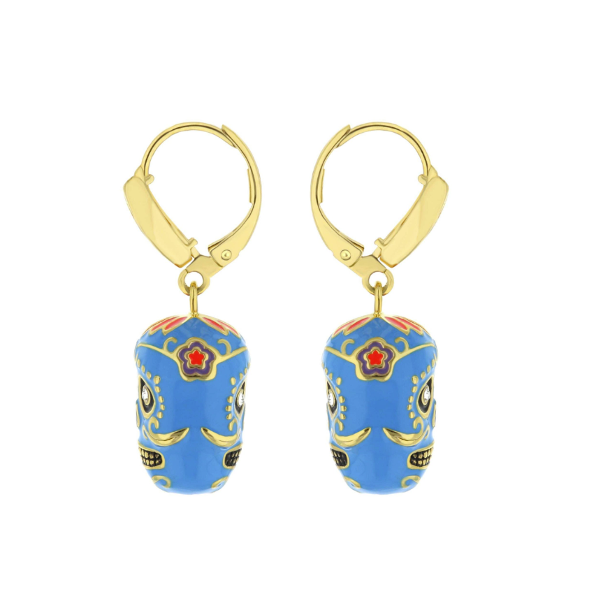 LGA EAU DIA DE LOS MUERTOS SKULL EARRINGS