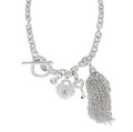 LGA Heart Tassle Necklace