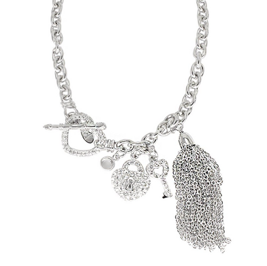 LGA Heart Tassle Necklace