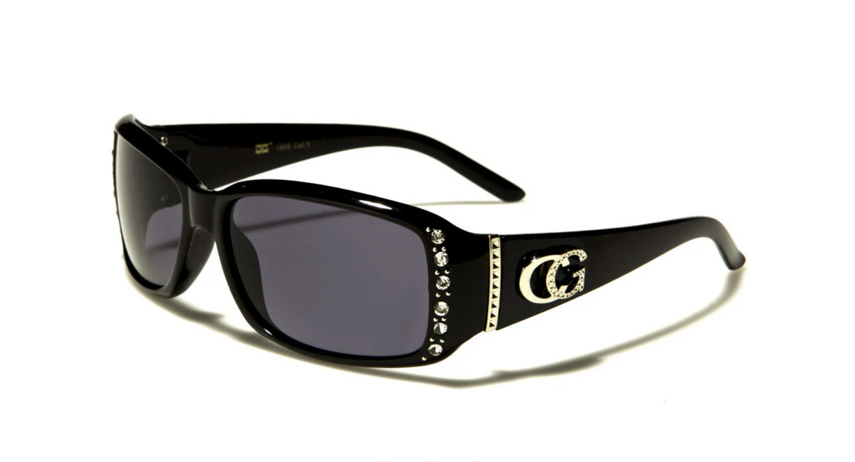 CG Logo Rhinestone Sunglasses