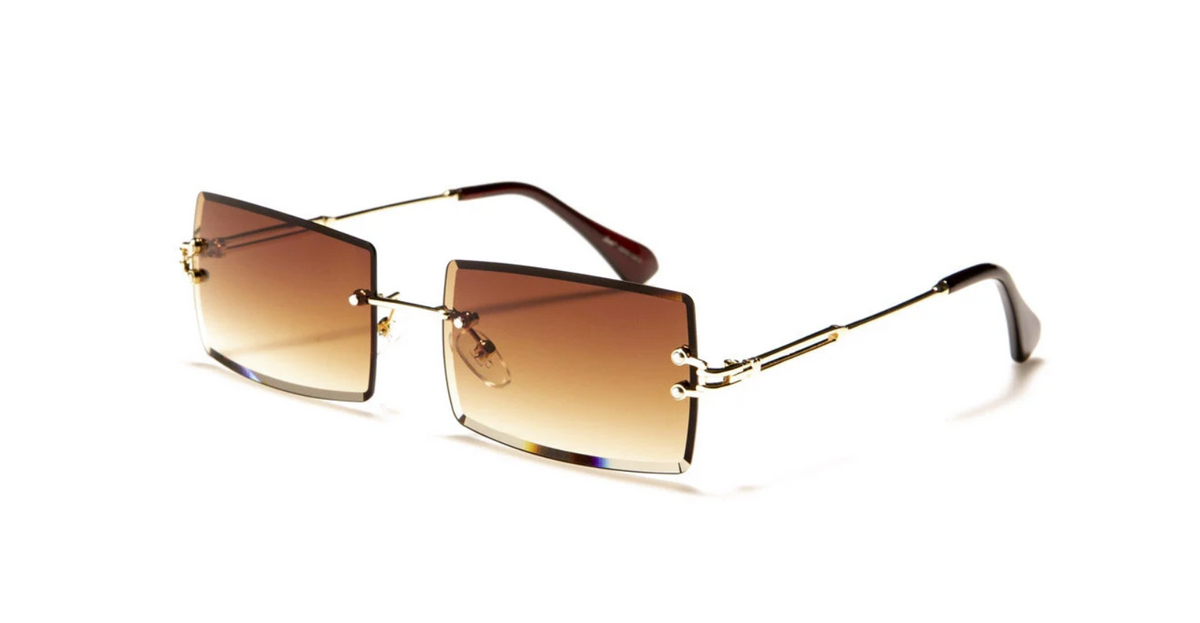 Giselle Rimless Rectangle Fashion Sunglasses