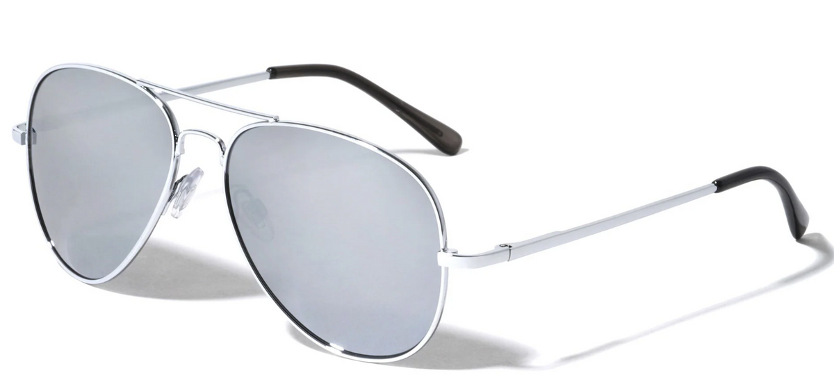 Top Gun Mirrored Silver Frame Sunglasses