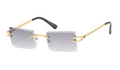 Gunmetal Rimless Sunglasses