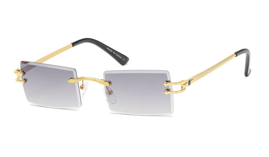 Gunmetal Rimless Sunglasses