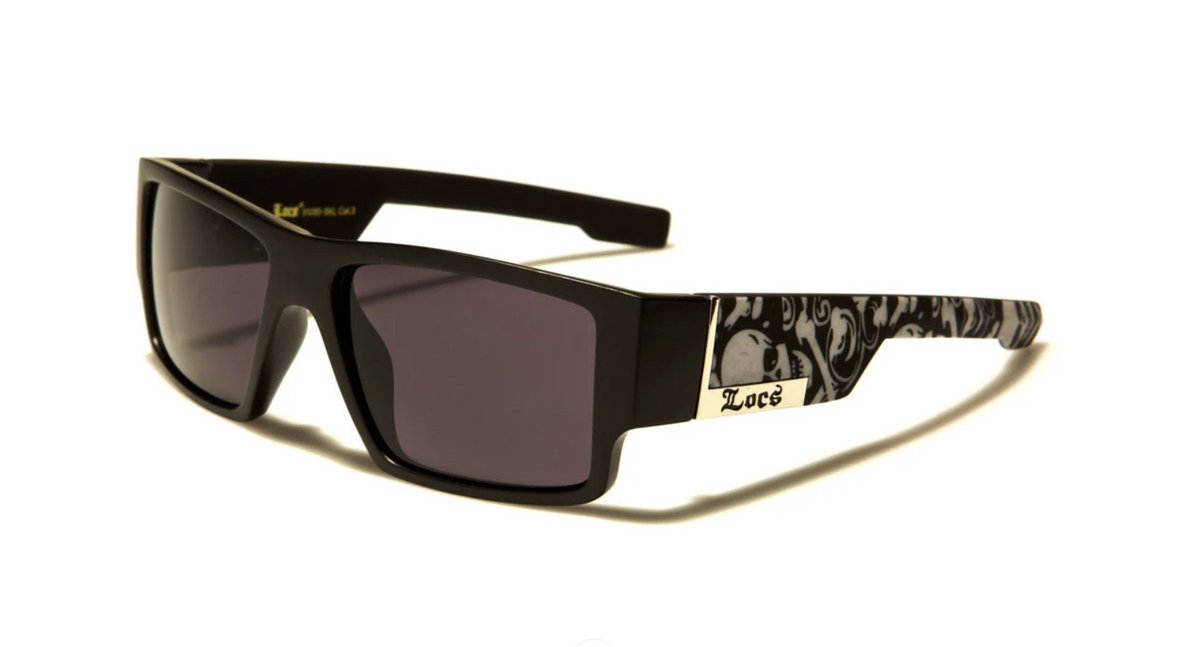 Locs Square Skull Print Sunglasses