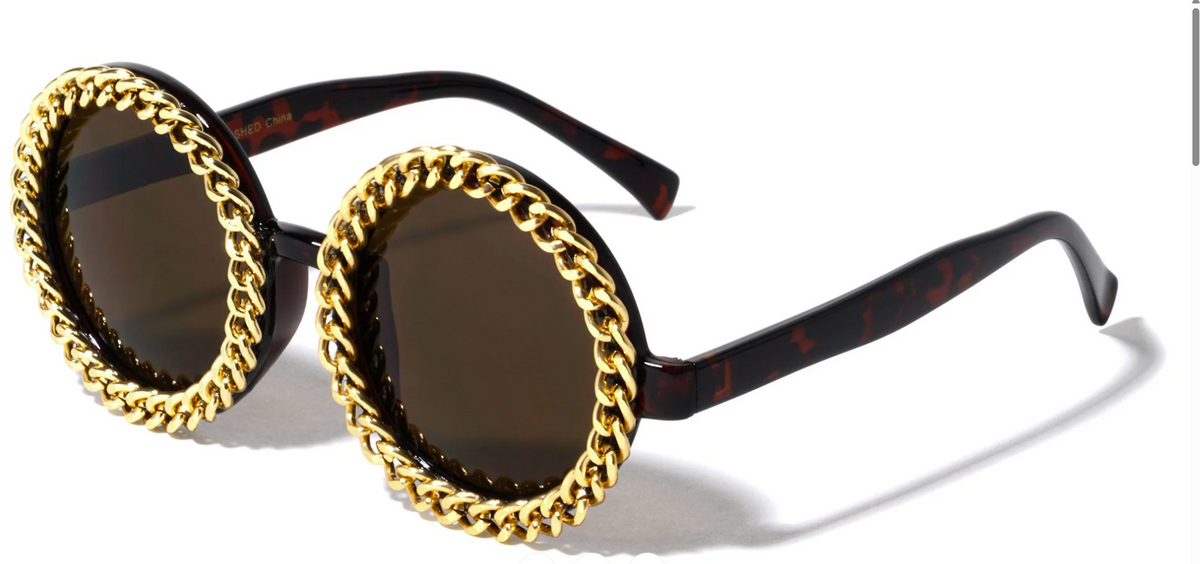 Party Chains Round Sunglasses