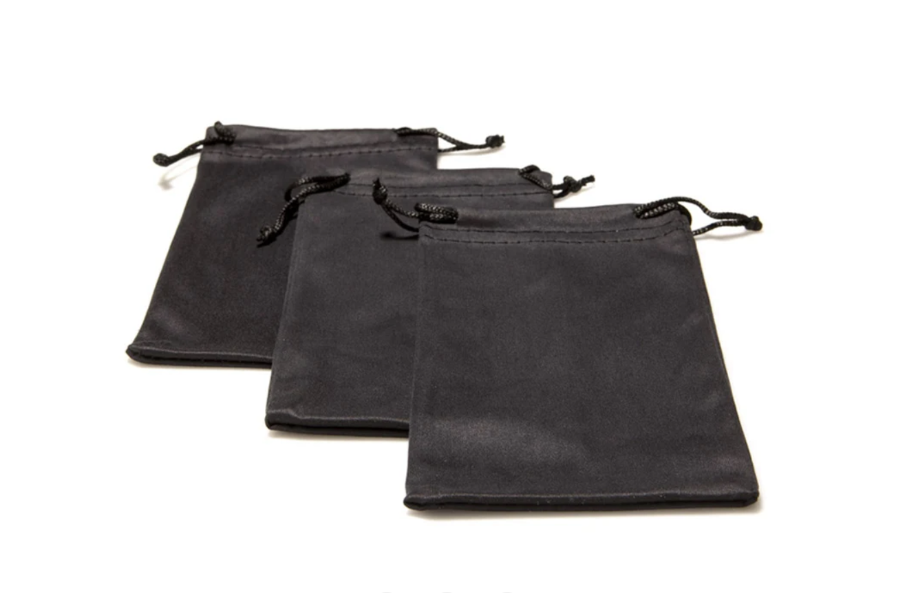 Black Microfiber Eyewear Pouches