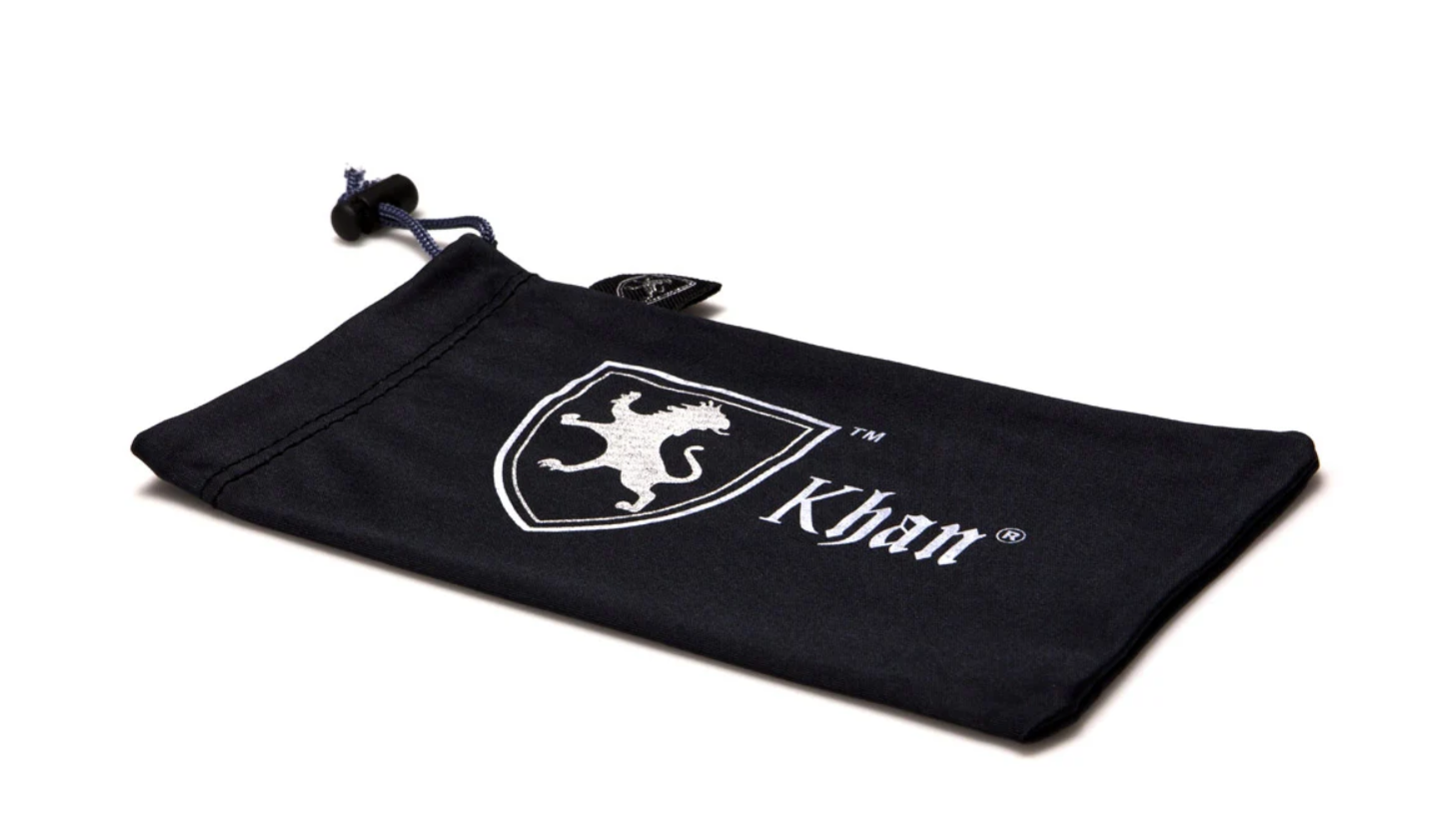 Khan Lion Logo Black Microfiber Pouches