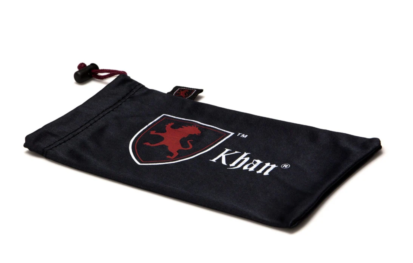 Khan Lion Logo Black Microfiber Pouches