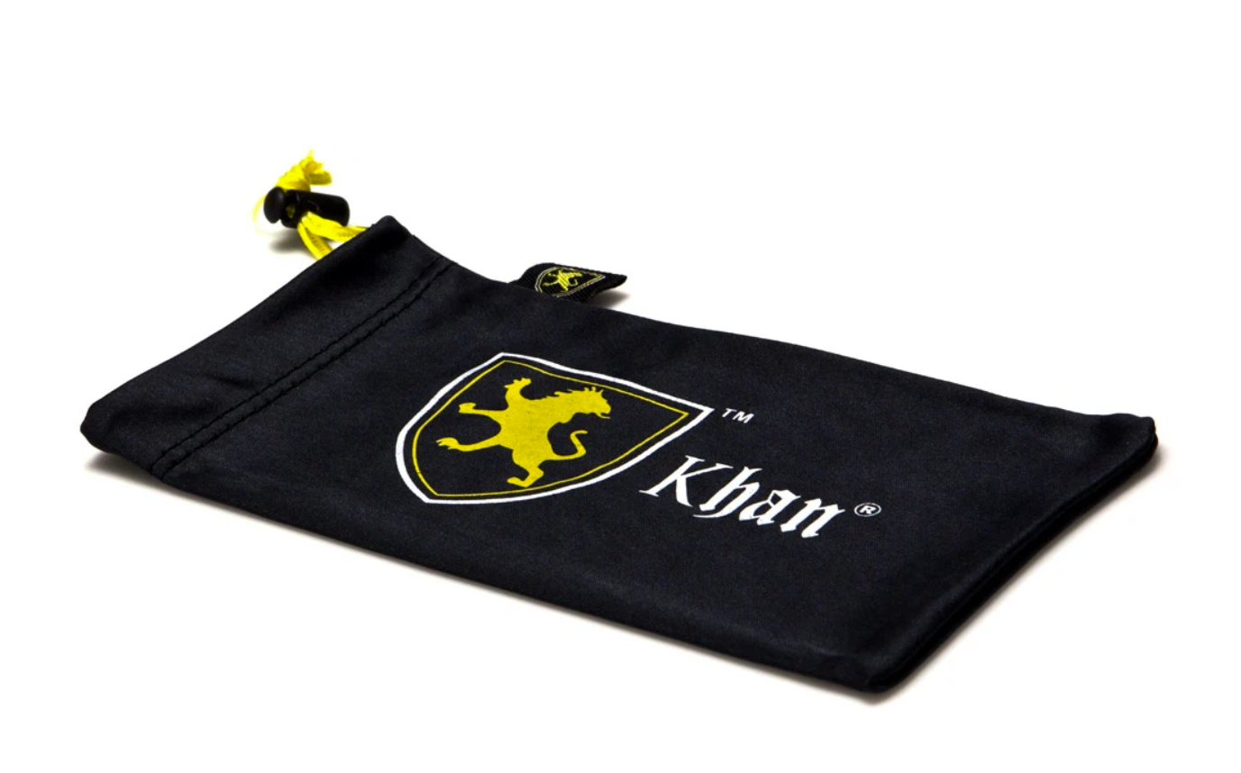 Khan Lion Logo Black Microfiber Pouches